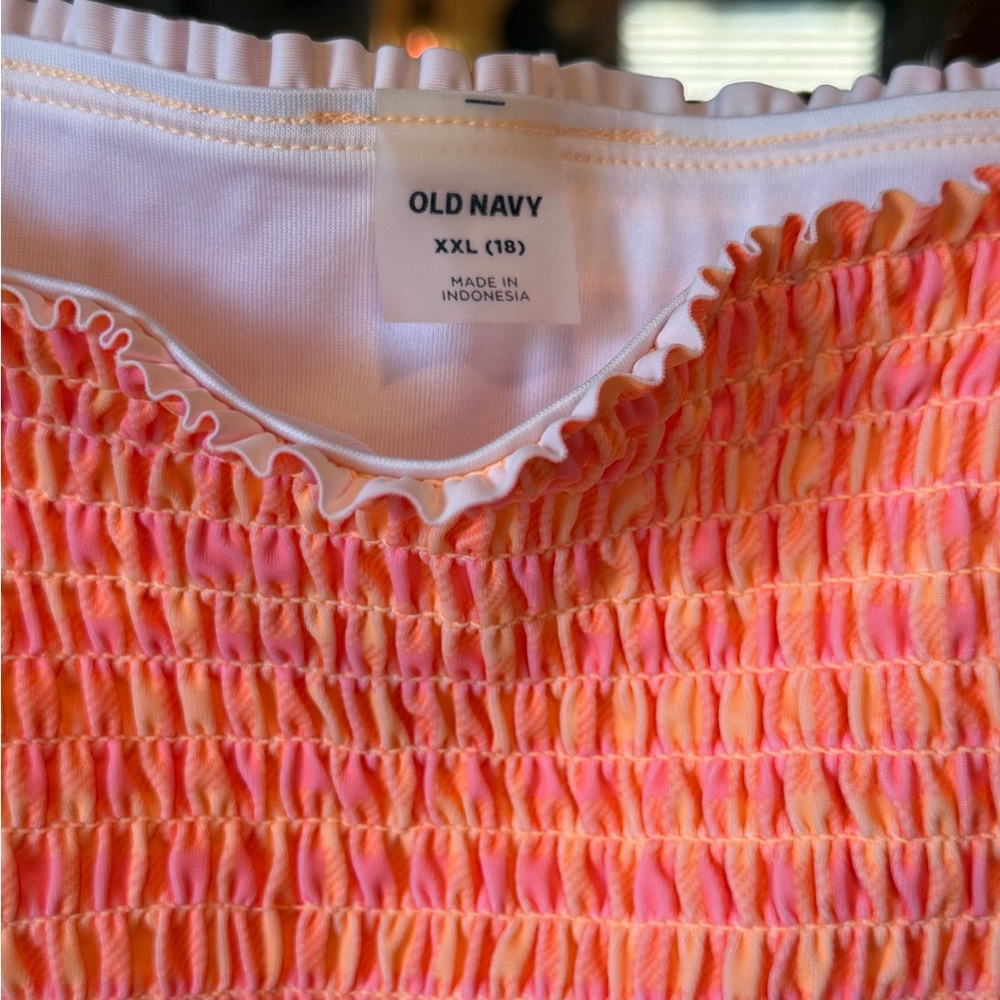NWT Old Navy Girls Size XXL (18) Swim One Piece - Orange and Pink colors - Picture 5 of 5